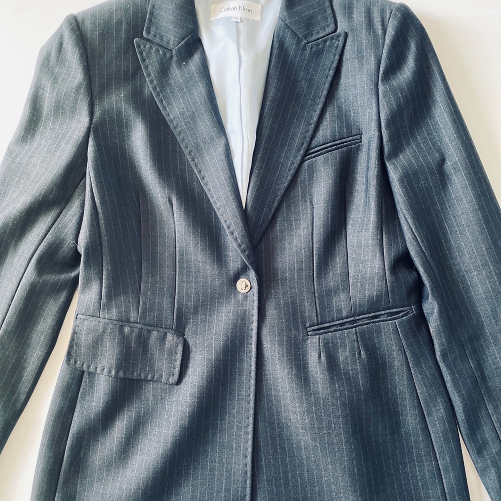 Calvin Klein Dark Blue pin striped blazer